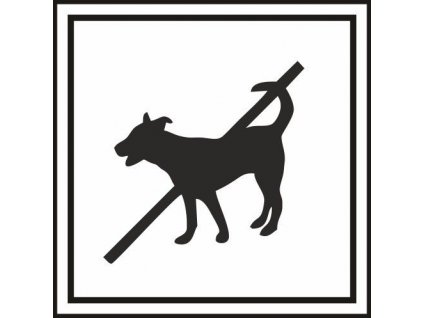 597 Zákaz vstupu so psom 100x100 mm samolepka
