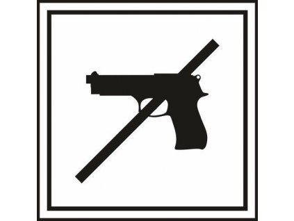 599 Zákaz strelných zbraní 100x100 mm samolepka
