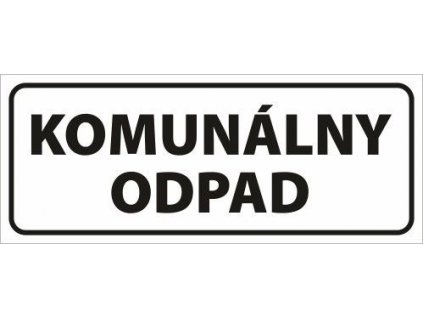 581 Komunálny odpad samolepka 250x100 mm