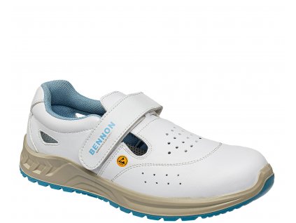 Biele pracovné sandále BENNON WHITE O1 ESD (4)