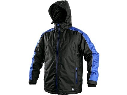 Pracovná zimná pánska bunda  CXS BRIGHTON, čierno-modrá, (Veľkosť M)