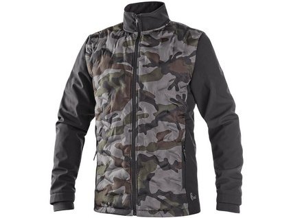 Pánska maskáčová bunda CXS CAMO,  maskáčovo-čierna (Veľkosť 3XL)