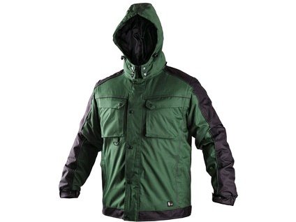 Pracovná pánska zimná bunda CXS IRVINE,  zeleno-čierna (Veľkosť 4XL)