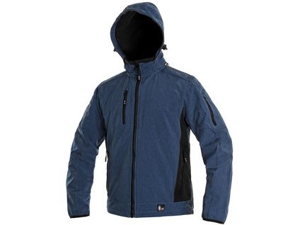 Softchellová bunda DURHAM, pánska, modro-čierna (Veľkosť 3XL)