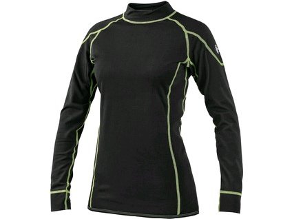 Funkčné dámske tričko REWARD, dl. rukáv, čierno-zelené (Veľkosť XL)