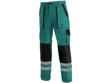 Pracovné nohavice CXS LUXY BRIGHT do pása, pánske, zeleno-čierne (Veľkosť 64)