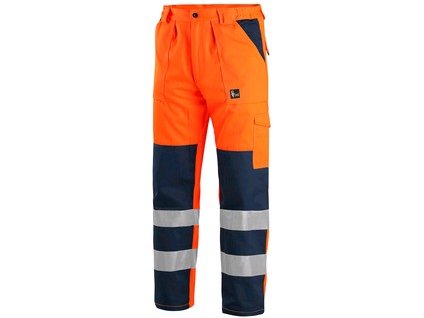 Pracovné nohavice CXS NORWICH, výstražné, pánske, oranžovo-modré (Veľkosť 64)