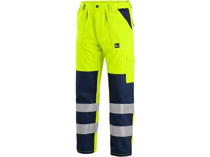 Pracovné nohavice CXS NORWICH, výstražné, pánske, žlto-modré (Veľkosť 64)