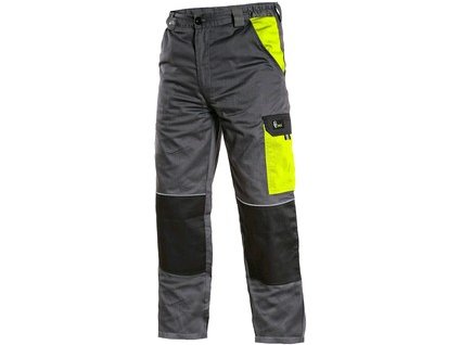 Pracovné montérkové nohavice CXS PHOENIX CEFEUS, pánske, sivo-žltá (Veľkosť 64)
