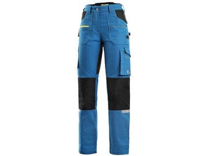 Dámske montérkové nohavice CXS STRETCH, dámske, stredne modro - čierne (Veľkosť 58)