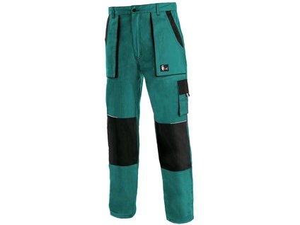 Pracovné montérkové nohavice do pása CXS LUXY JOSEF, pánske, zeleno-čierne (Veľkosť 48)