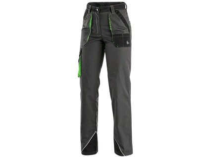 Pracovní nohavice do pása CXS SIRIUS AISHA, dámske, sivo-zelené (Veľkosť 36)