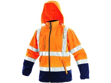 Reflexná pánska bunda DERBY, oranžovo-modrá (Veľkosť M)
