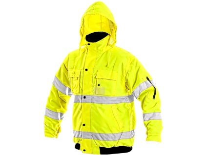 Pánska reflexná bunda LEEDS, zimná, žltá (Veľkosť S)