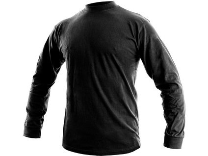 Pánske tričko s dlhým rukávom PETR, čierne (Veľkosť 3XL)