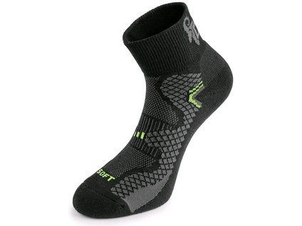 Pracovné ponožky CXS SOFT, čierno-žlté (Veľkosť 48)