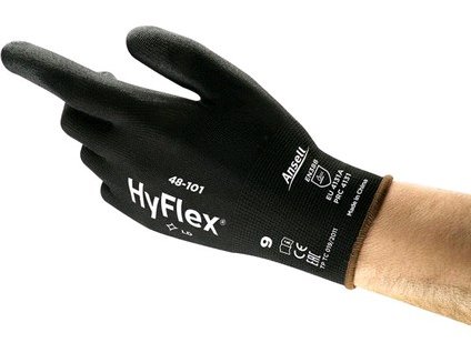Pracovné rukavice ANSELL HYFLEX 48-101, máčané v polyuretáne (Veľkosť 10)