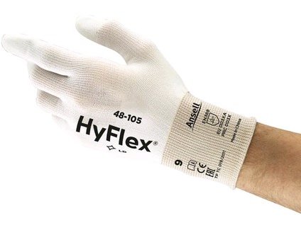Pracovné rukavice ANSELL HYFLEX 48-105, máčané v polyuretáne (Veľkosť 6)