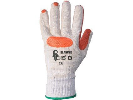Pracovné rukavice CXS BLANCHE, máčané v latexe (Veľkosť 9)