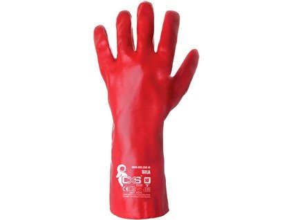 Pracovné rukavice máčané CXS SELA, v PVC (Veľkosť 10)