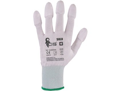 Pracovné rukavice CXS SOLO, máčané v polyuretáne (Veľkosť 9)