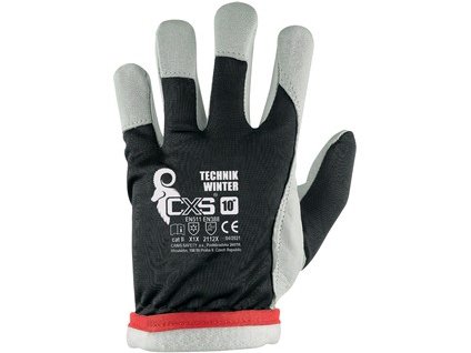 Kombinované rukavice CXS TECHNIK WINTER, zimné (Veľkosť 10)