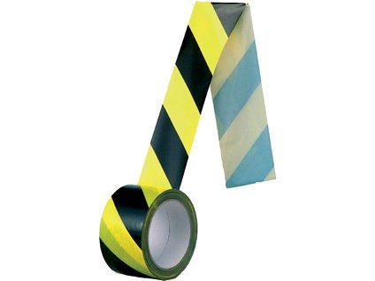 Samolepiaca páska, normová, 60 mm, žlto-čierna (Veľkosť 66 m)