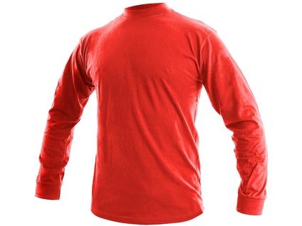 Pánske tričko s dlhým rukávom PETR, červené (Veľkosť 3XL)
