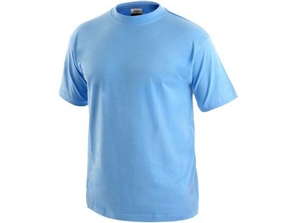 Bavlnené tričko CXS DANIEL, krátký rukáv, nebesky modré (Veľkosť 3XL)