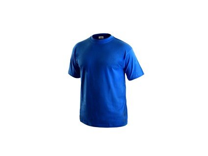 Bavlnené tričko CXS DANIEL, krátký rukáv, stredne modré (Veľkosť 5XL)