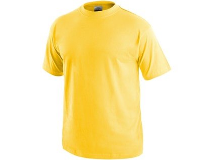 Bavlnené tričko CXS DANIEL, krátký rukáv, žlté (Veľkosť 3XL)