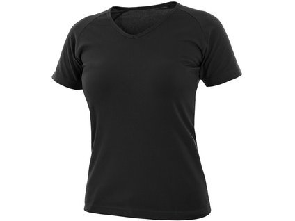 Dámske tričko CXS ELLA, krátký rukáv, čierna (Veľkosť XXL)