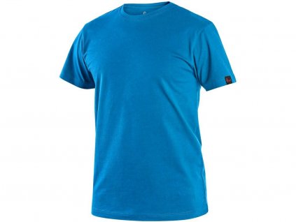 Pracovné tričko CXS NOLAN, krátký rukáv, azurovo modrá 1