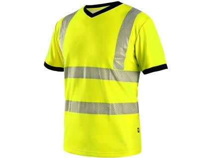 Pracovné tričko CXS RIPON, výstražné, pánske, žlto - čierne (Veľkosť 4XL)
