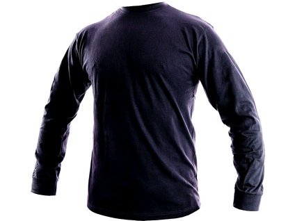 Pracovné tričko s dlhým rukávom PETR, tmavo modré (Veľkosť S)