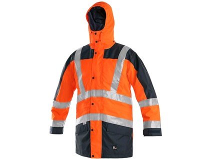 Výstražná bunda CXS LONDON, 5v1, pánska, oranžovo-modrá (Veľkosť 3XL)