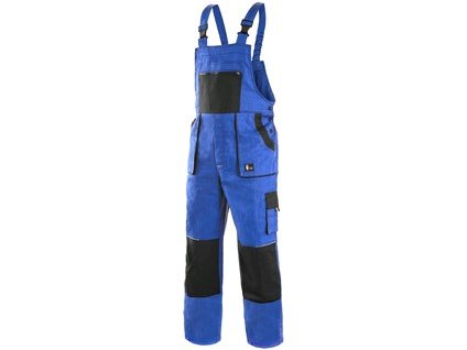 Pracovné nohavice na traky CXS LUXY ROBIN, predĺžené, pánske, modro-čierne (Veľkosť 66)