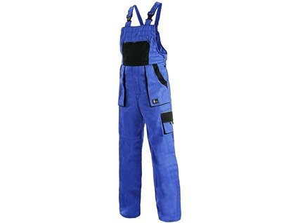 Pracovné dámske nohavice na traky CXS LUXY SABINA, modro-čierne (Veľkosť 58)