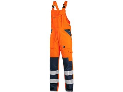 Reflexné nohavice na traky CXS NORWICH, výstražné, pánske, oranžovo-modré (Veľkosť 64)