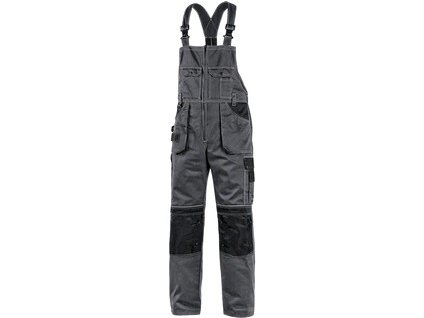 Pracovné montérkové nohavice na traky zimné CXS ORION KRYŠTOF,  pánske, sivo-čierne (Veľkosť 60-62)