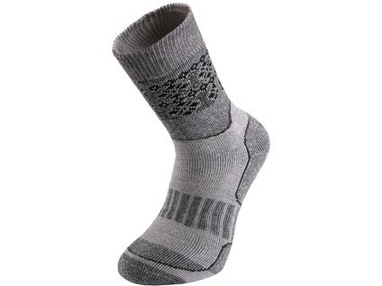 Zimné ponožky CXS  SKI, sivé (Veľkosť 47)