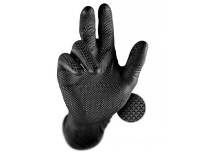 Jednorázové rukavice GRIPPAZ 246A čierne 50 ks