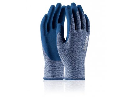 Pracovné rukavice NATURE TOUCH modré na stojan, polomáčané