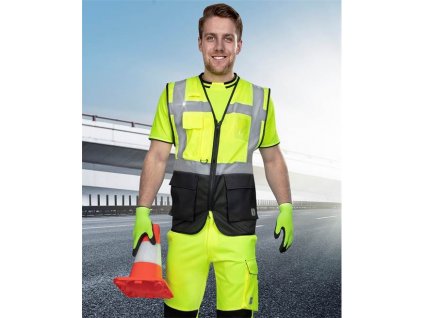 Sieťovaná manažérska výstražná vesta ARDON®SIGNAL, žltá