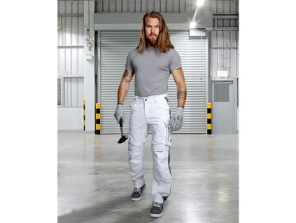 Montérkové nohavice do pása ARDON®URBAN+ bielo-sivé predľžené