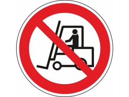 P007 - Zákaz vjazdu vysokozdvižných vozíkov