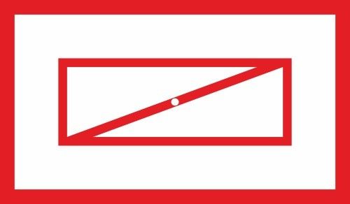 F-klapka Požiarna klapka symbol samolepka 120x70 mm