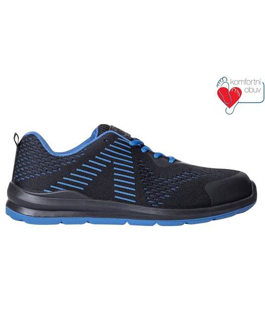 Pracovné poltopánky FLYTEX black/blue O1 Veľkosť: 48