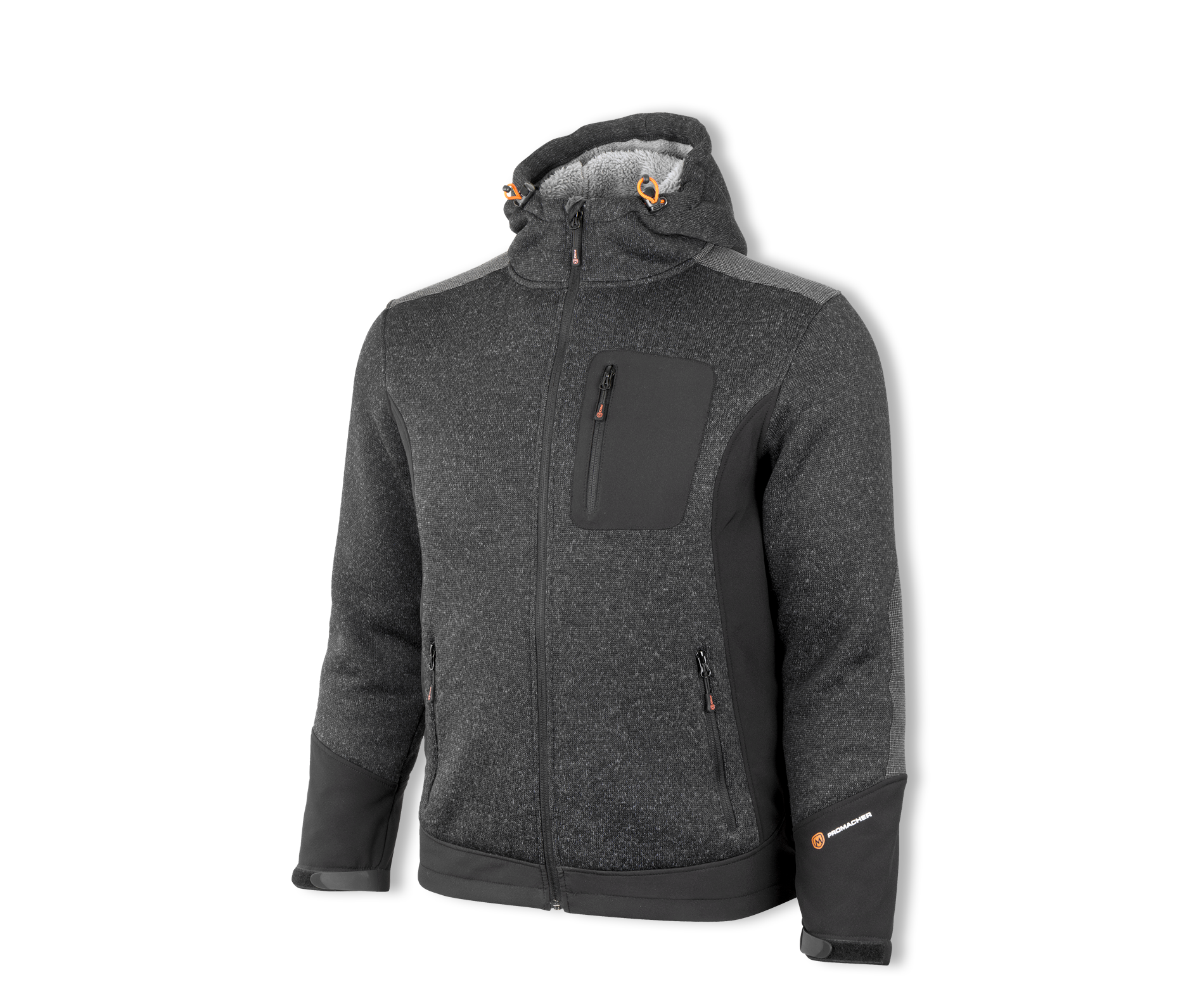 Pánska mikina NORTOS Sweatshirt grey/black Veľkosť: 2XL 60-62