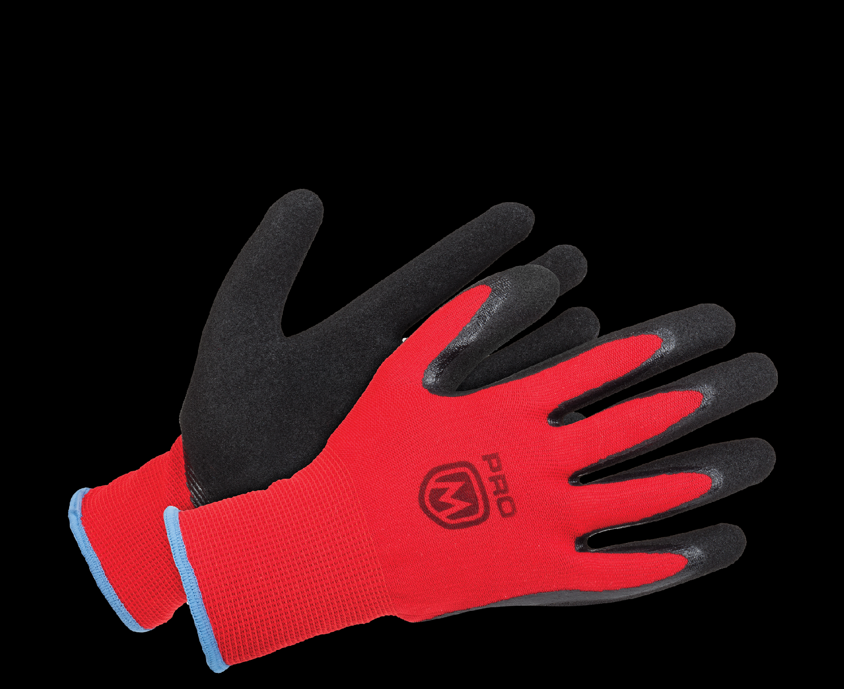 Pracovné rukavice BENNON MANOS Gloves black/red (12 pcs) Veľkosť: M 8